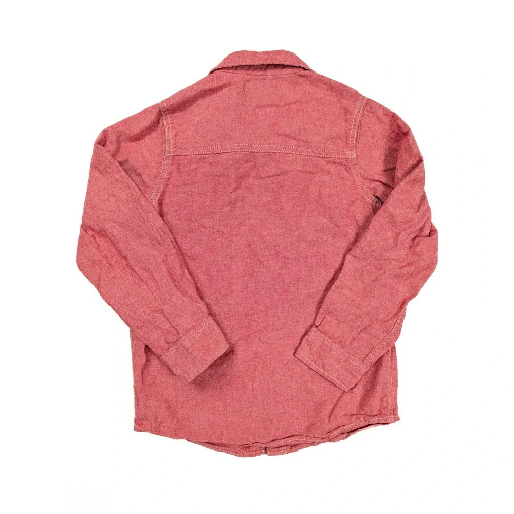 OshKosh B'Gosh Original Salmon Button Long‎ Sleeve Shirt Boy's Size 7